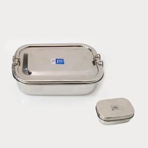 jvl stainless steel rectangular lunch box|1.